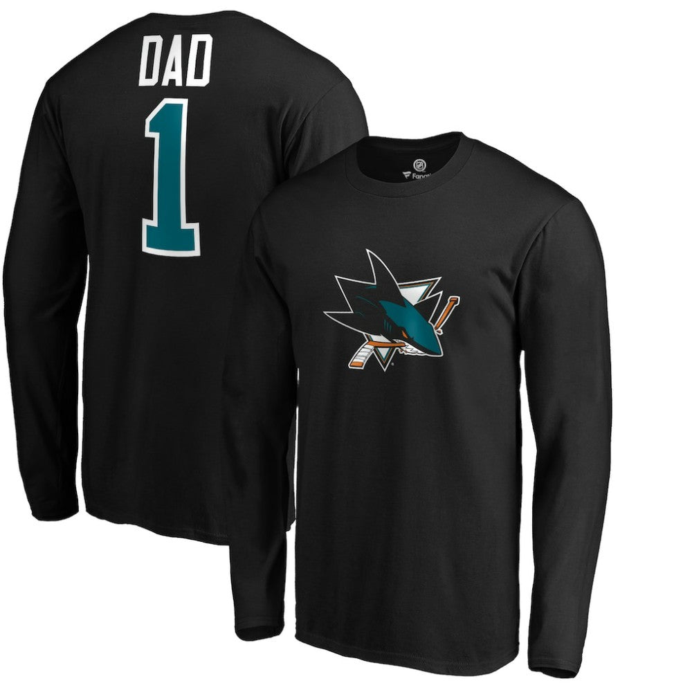 San Jose Sharks #1 Dad Long Sleeve T-Shirt