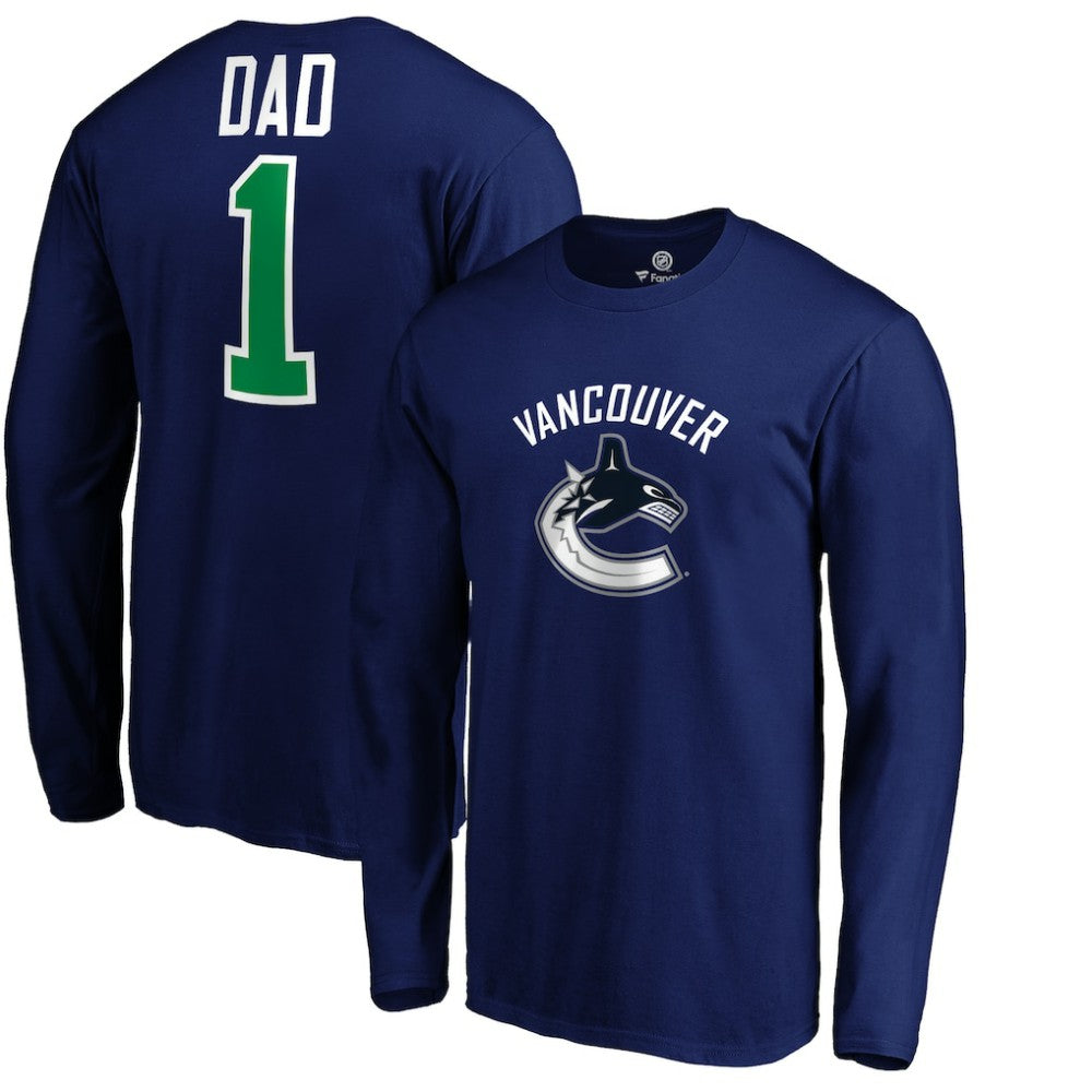 Vancouver Canucks #1 Dad Long Sleeve T-Shirt
