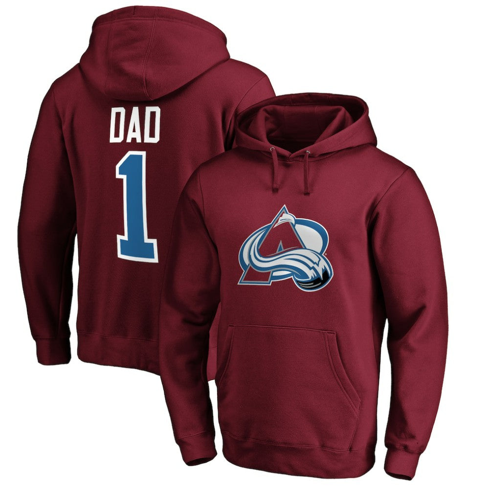 Colorado Avalanche #1 Dad Pullover Hoodie