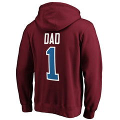 Colorado Avalanche #1 Dad Pullover Hoodie