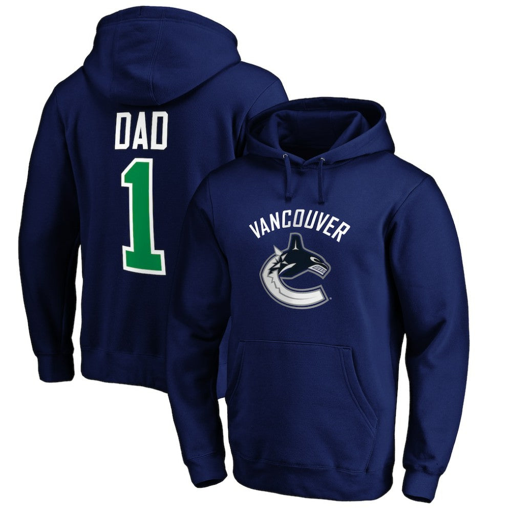 Vancouver Canucks #1 Dad Pullover Hoodie
