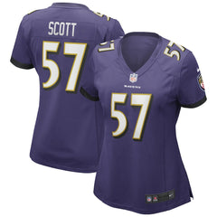 NFL Baltimore Ravens Bart Scott  Women's Game Retired Player Jersey