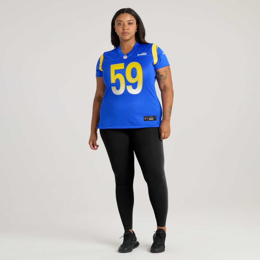 NFL Los Angeles Rams London Fletcher  Women's Game Retired Player Jersey