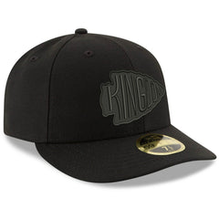 NFL Kansas City Chiefs Alternate Logo Black on Black Low Profile 59FIFTY II Fitted Hat