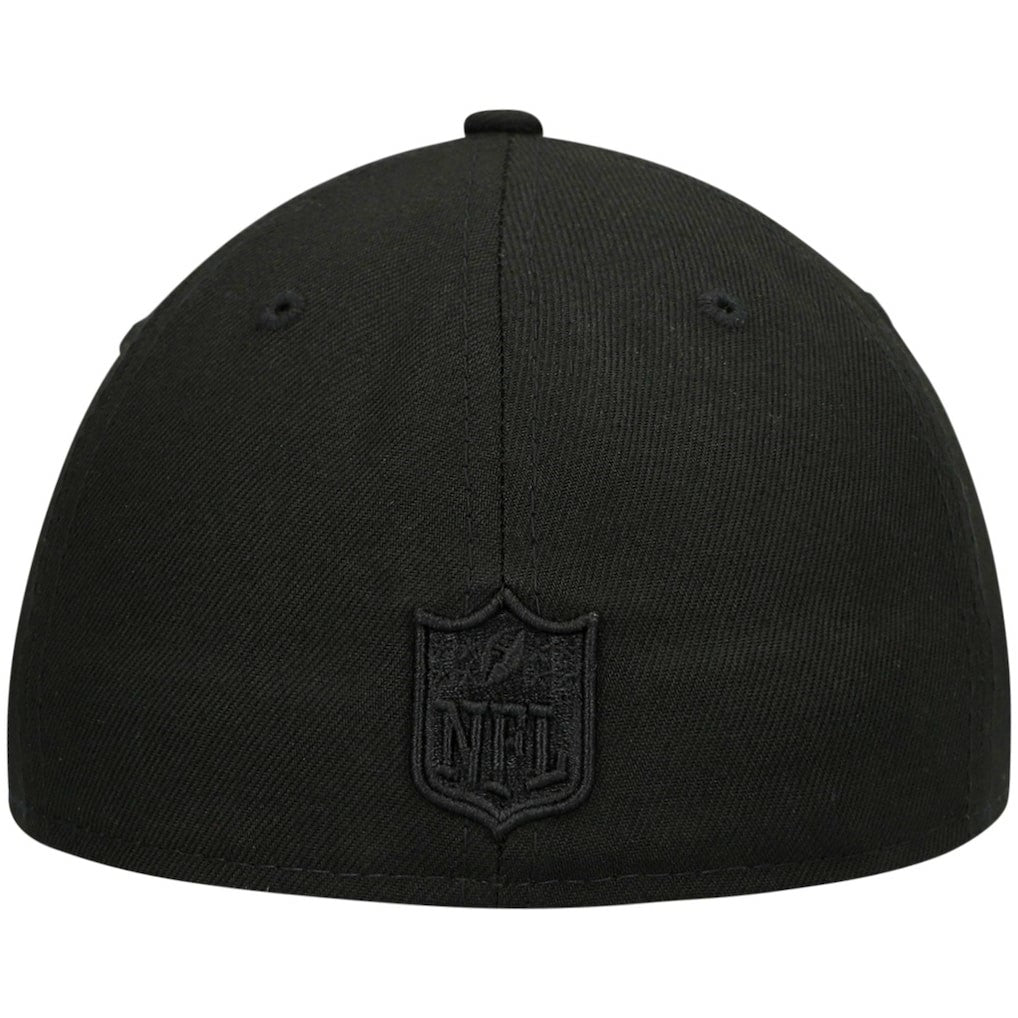 NFL Atlanta Falcons Alternate Logo Black on Black Low Profile 59FIFTY II Fitted Hat