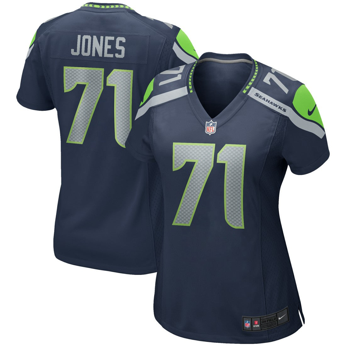 NFL Seattle Seahawks Walter Jones  Women's Game Retired Player Jersey
