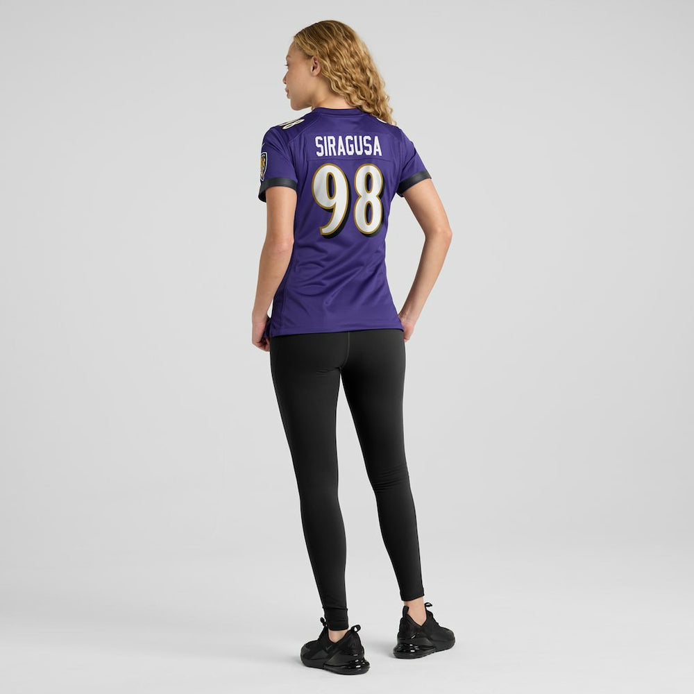 NFL Baltimore Ravens Tony Siragusa  Women's Game Retired Player Jersey