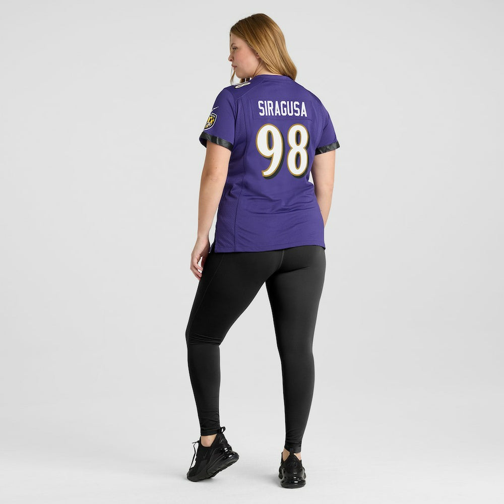 NFL Baltimore Ravens Tony Siragusa  Women's Game Retired Player Jersey