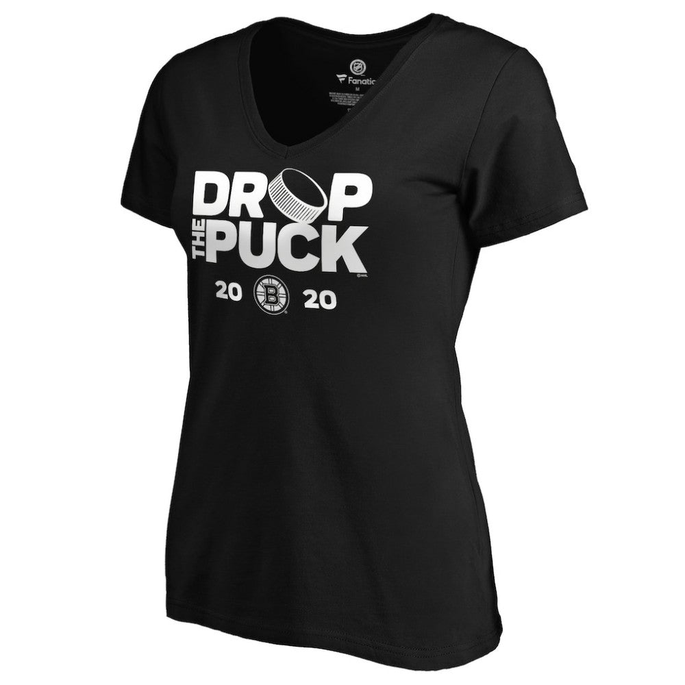 Boston Bruins Women's Drop the Puck V-Neck T-Shirt