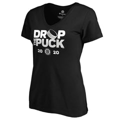 Boston Bruins Women's Drop the Puck V-Neck T-Shirt