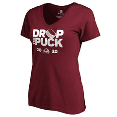 Colorado Avalanche Women's Drop the Puck V-Neck T-Shirt