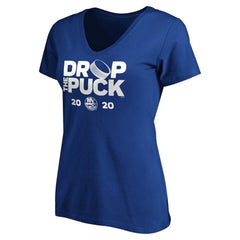 New York Islanders Women's Drop the Puck V-Neck T-Shirt