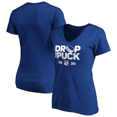 New York Rangers Women's Drop the Puck V-Neck T-Shirt
