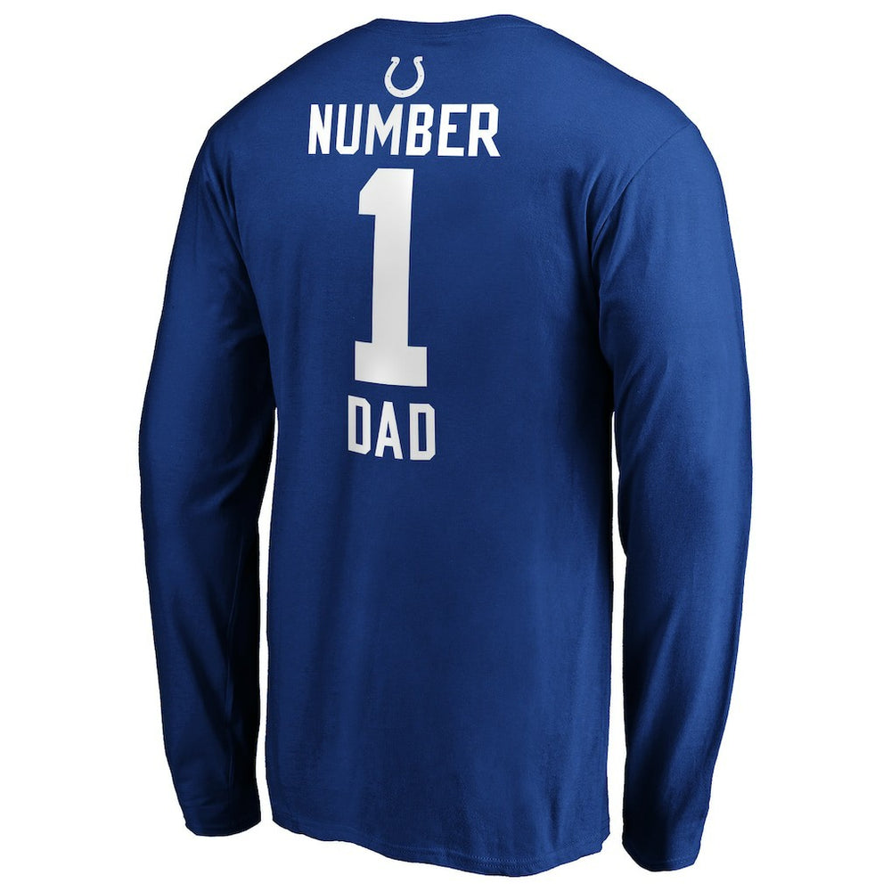 NFL Indianapolis Colts #1 Dad Long Sleeve Team Logo T-Shirt