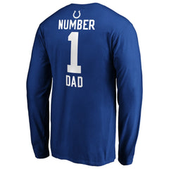 NFL Indianapolis Colts #1 Dad Long Sleeve Team Logo T-Shirt