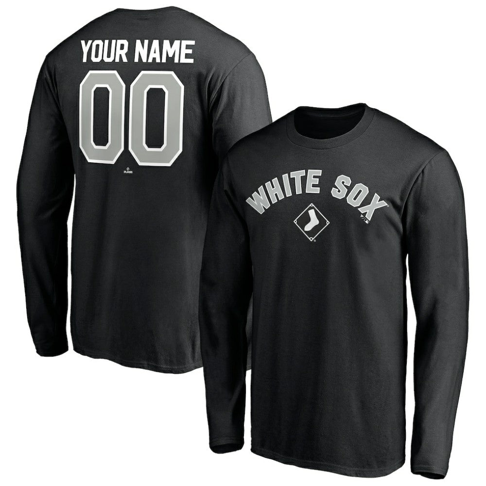 Chicago White Sox Personalized Winning Streak Name & Number Long Sleeve T-Shirt - Black