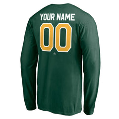 Athletics Personalized Winning Streak Name & Number Long Sleeve T-Shirt - Green