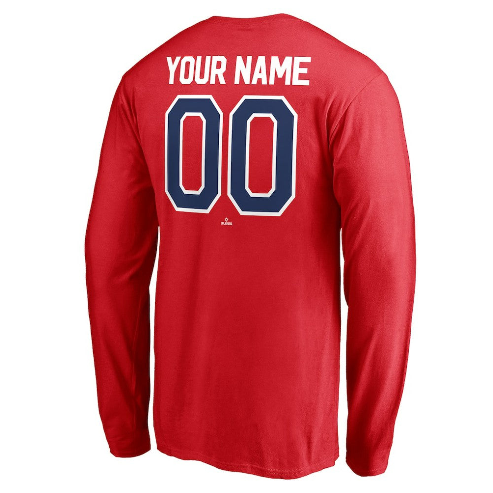 Philadelphia Phillies Personalized Winning Streak Name & Number Long Sleeve T-Shirt - Red