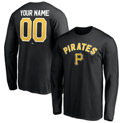 Pittsburgh Pirates Personalized Winning Streak Name & Number Long Sleeve T-Shirt - Black