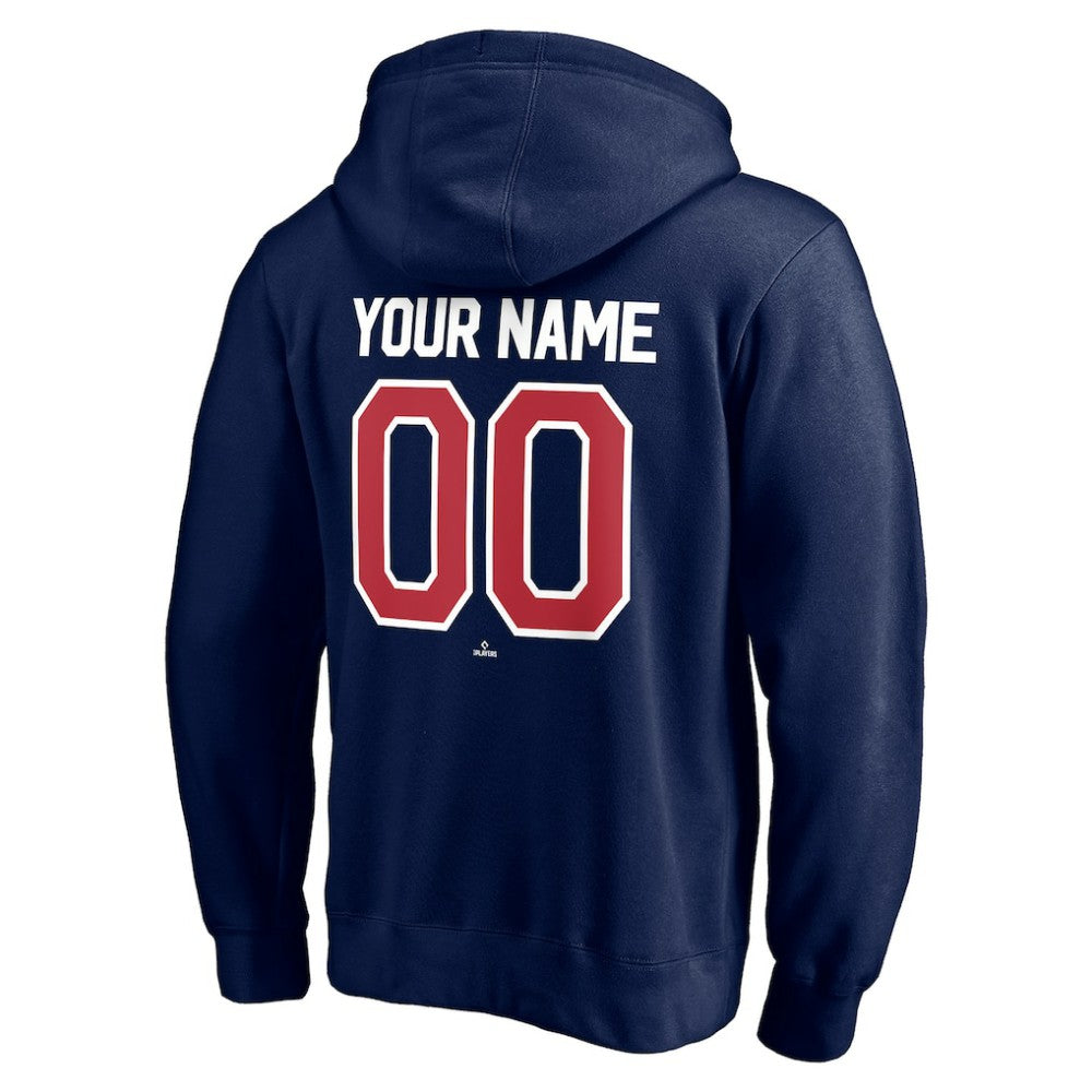 Atlanta Braves Personalized Winning Streak Name & Number Pullover Hoodie - Navy