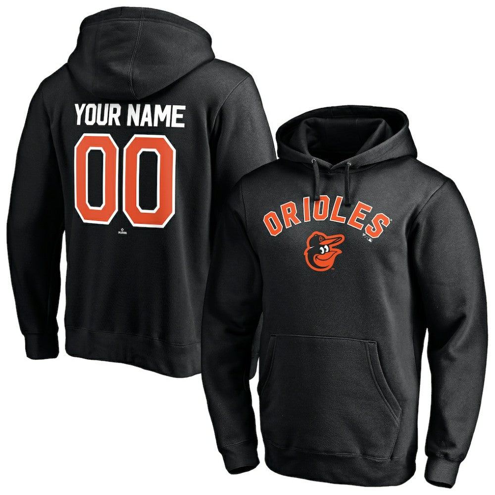 Baltimore Orioles Personalized Winning Streak Name & Number Pullover Hoodie - Black