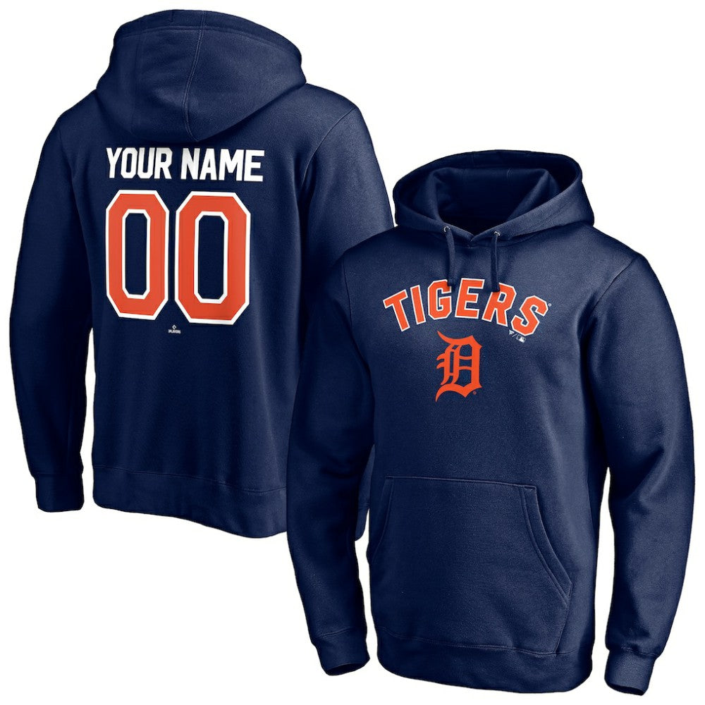 Detroit Tigers Personalized Winning Streak Name & Number Pullover Hoodie - Navy