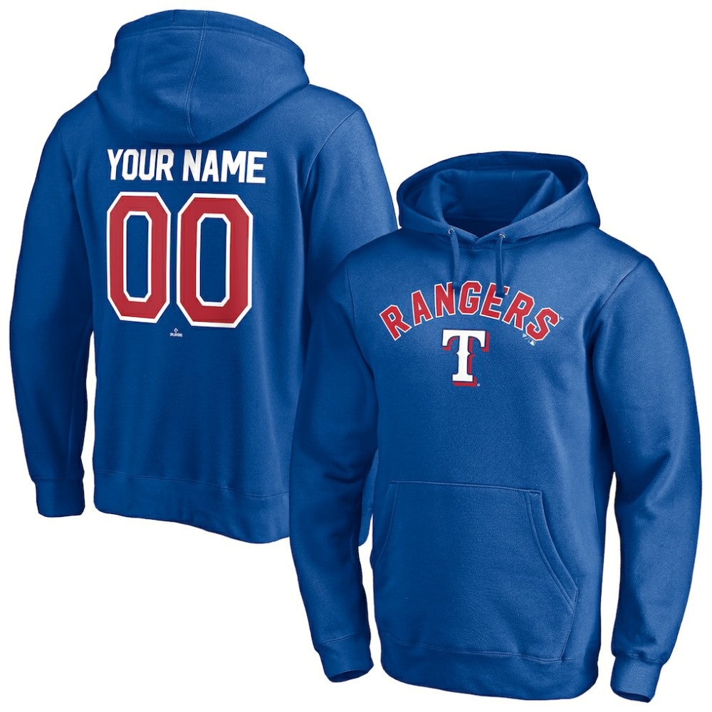 Texas Rangers Personalized Winning Streak Name & Number Pullover Hoodie - Royal