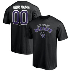 Colorado Rockies Personalized Team Winning Streak Name & Number T-Shirt - Black