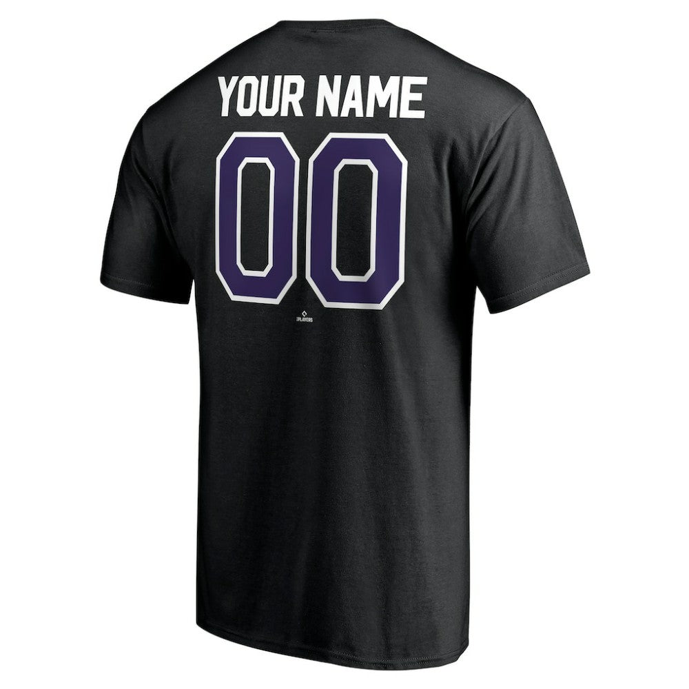 Colorado Rockies Personalized Team Winning Streak Name & Number T-Shirt - Black