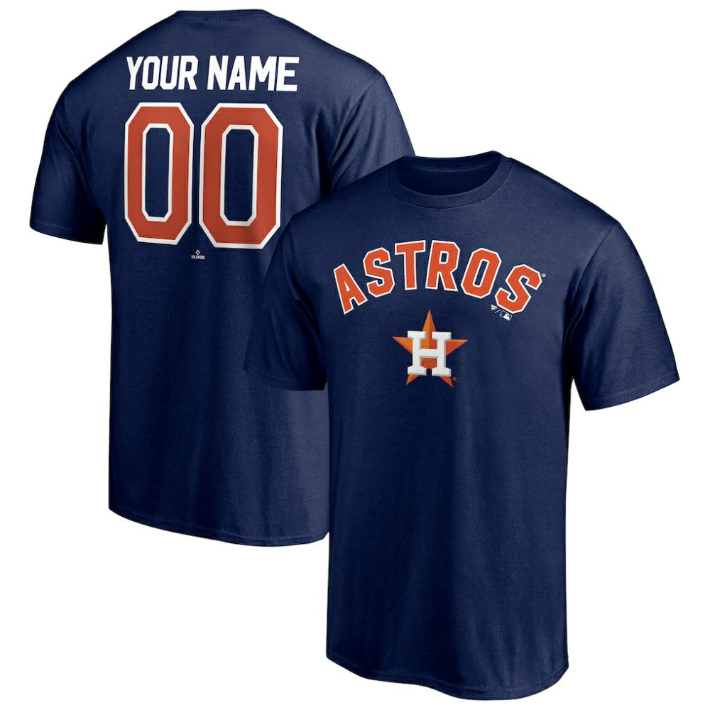 Houston Astros Personalized Team Winning Streak Name & Number T-Shirt - Navy