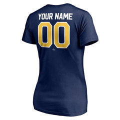 Milwaukee Brewers Women's Personalized Winning Streak Name & Number V-Neck T-Shirt - Navy
