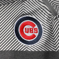 Chicago Cubs Levelwear Women's Verse Asymmetrical Raglan Tri-Blend Quarter-Zip Jacket - Gray