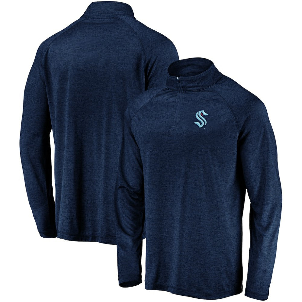 Seattle Kraken Fanatics Primary Logo Quarter-Zip Pullover Fleece Jacket