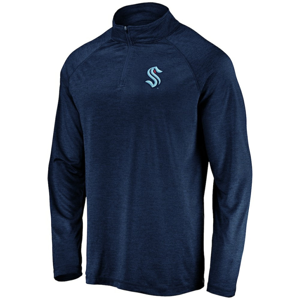 Seattle Kraken Fanatics Primary Logo Quarter-Zip Pullover Fleece Jacket