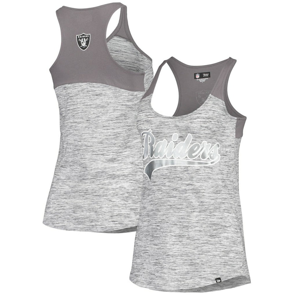 NFL Las Vegas Raiders Women's Space Dye Racerback Scoop Neck Tank Top
