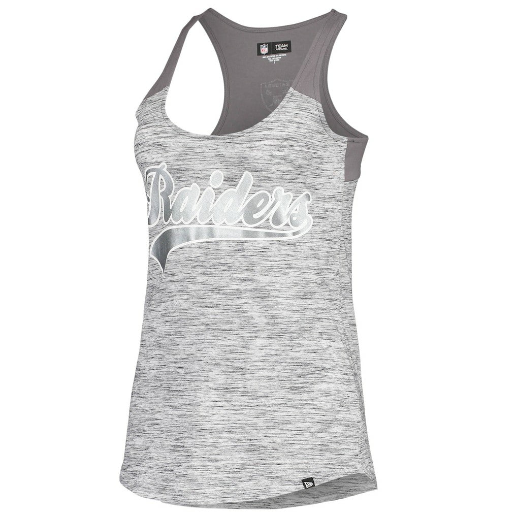 NFL Las Vegas Raiders Women's Space Dye Racerback Scoop Neck Tank Top