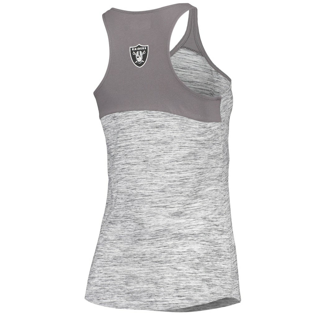 NFL Las Vegas Raiders Women's Space Dye Racerback Scoop Neck Tank Top