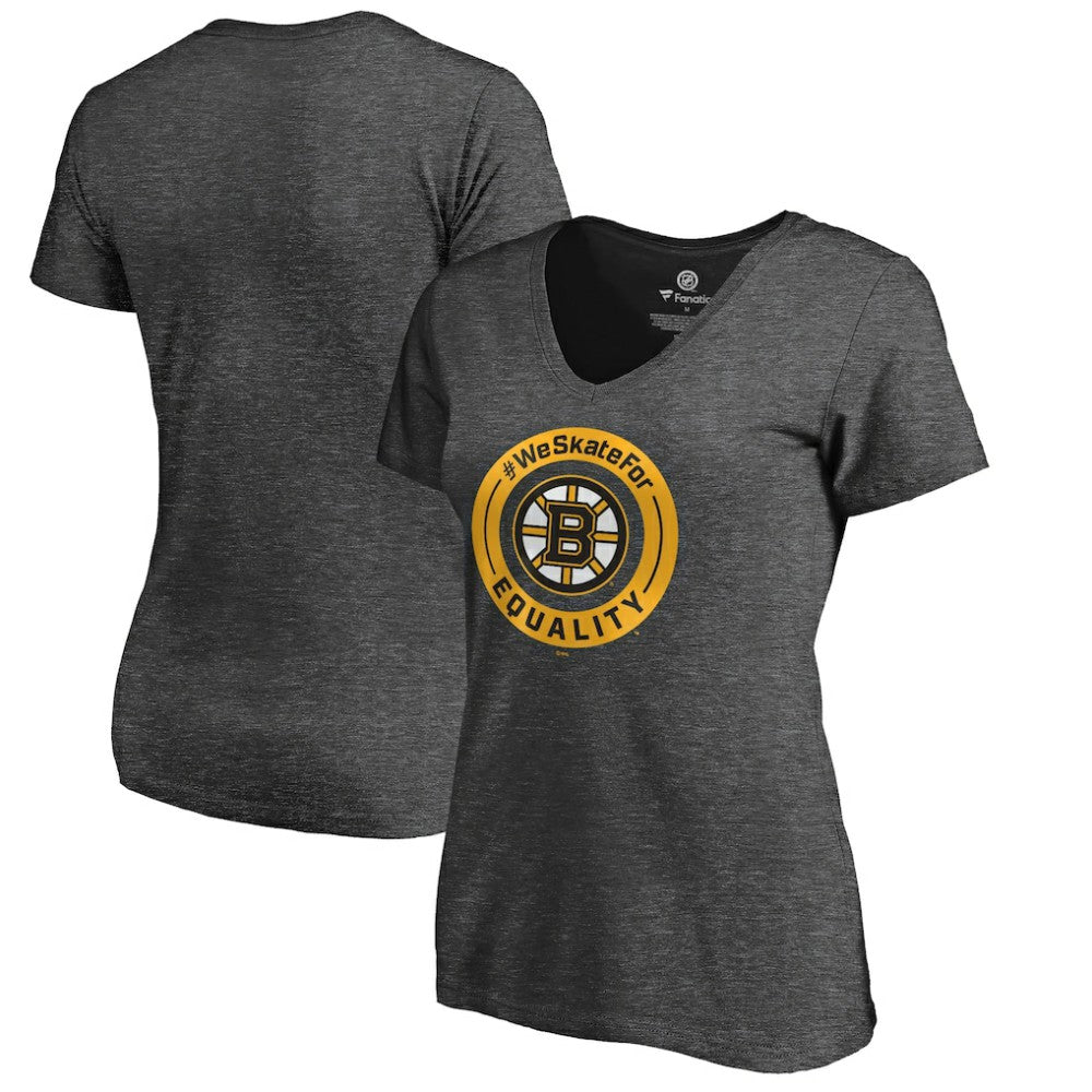 Boston Bruins Women's #WeSkateFor V-Neck T-Shirt