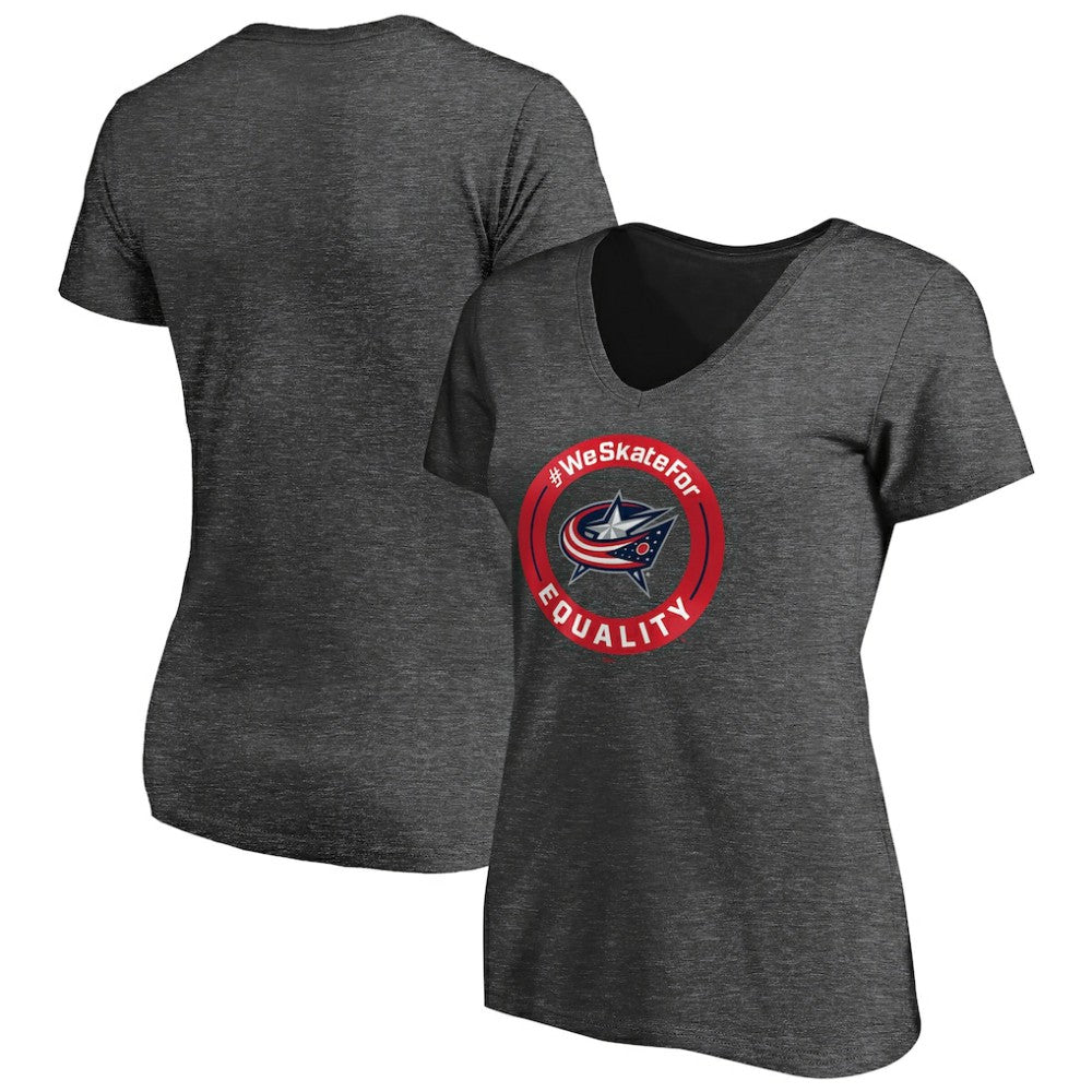 Columbus Blue Jackets Women's #WeSkateFor V-Neck T-Shirt