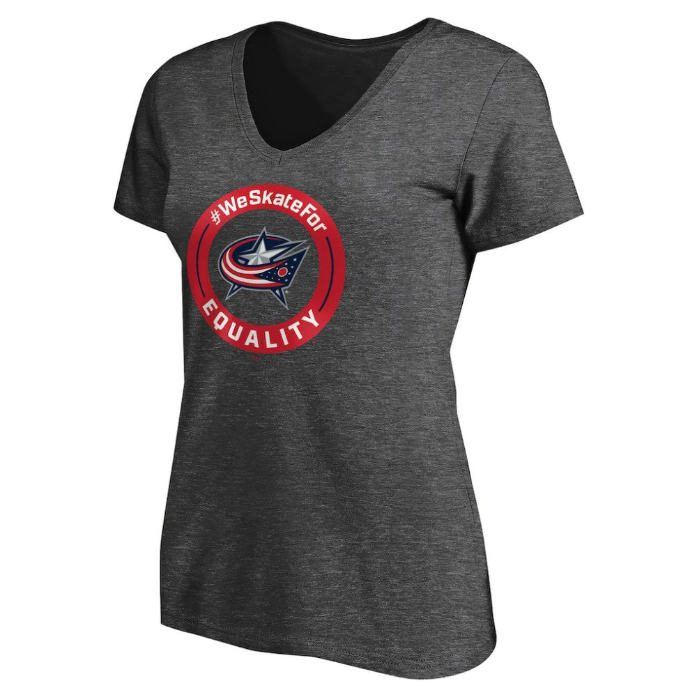 Columbus Blue Jackets Women's #WeSkateFor V-Neck T-Shirt