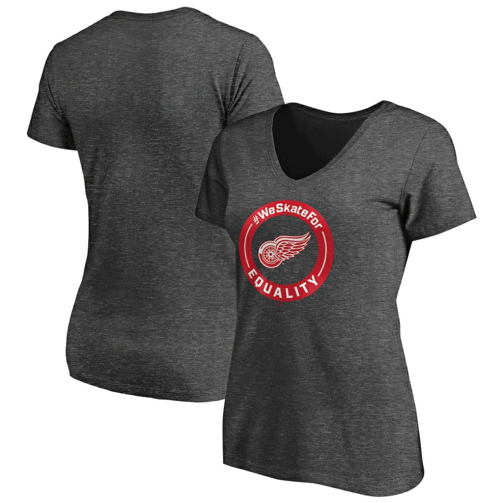 Detroit Red Wings Women's #WeSkateFor V-Neck T-Shirt