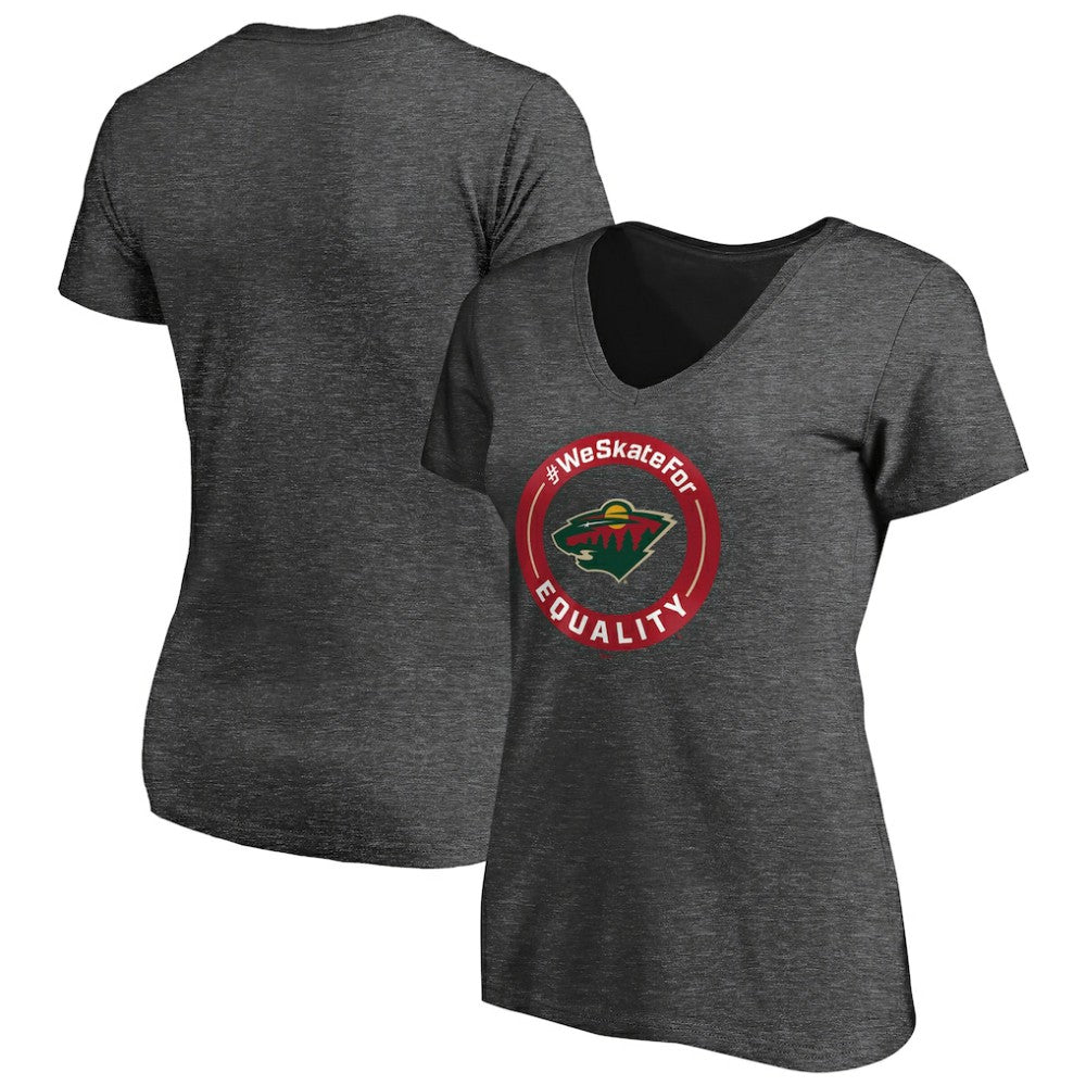 Minnesota Wild Women's #WeSkateFor V-Neck T-Shirt