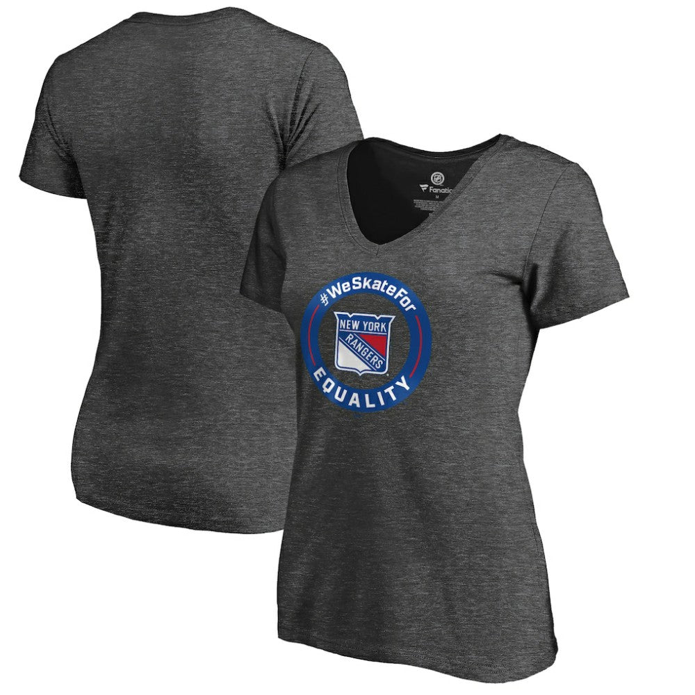New York Rangers Women's #WeSkateFor V-Neck T-Shirt