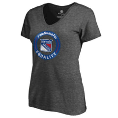 New York Rangers Women's #WeSkateFor V-Neck T-Shirt