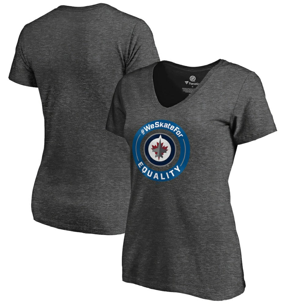 Winnipeg Jets Women's #WeSkateFor V-Neck T-Shirt