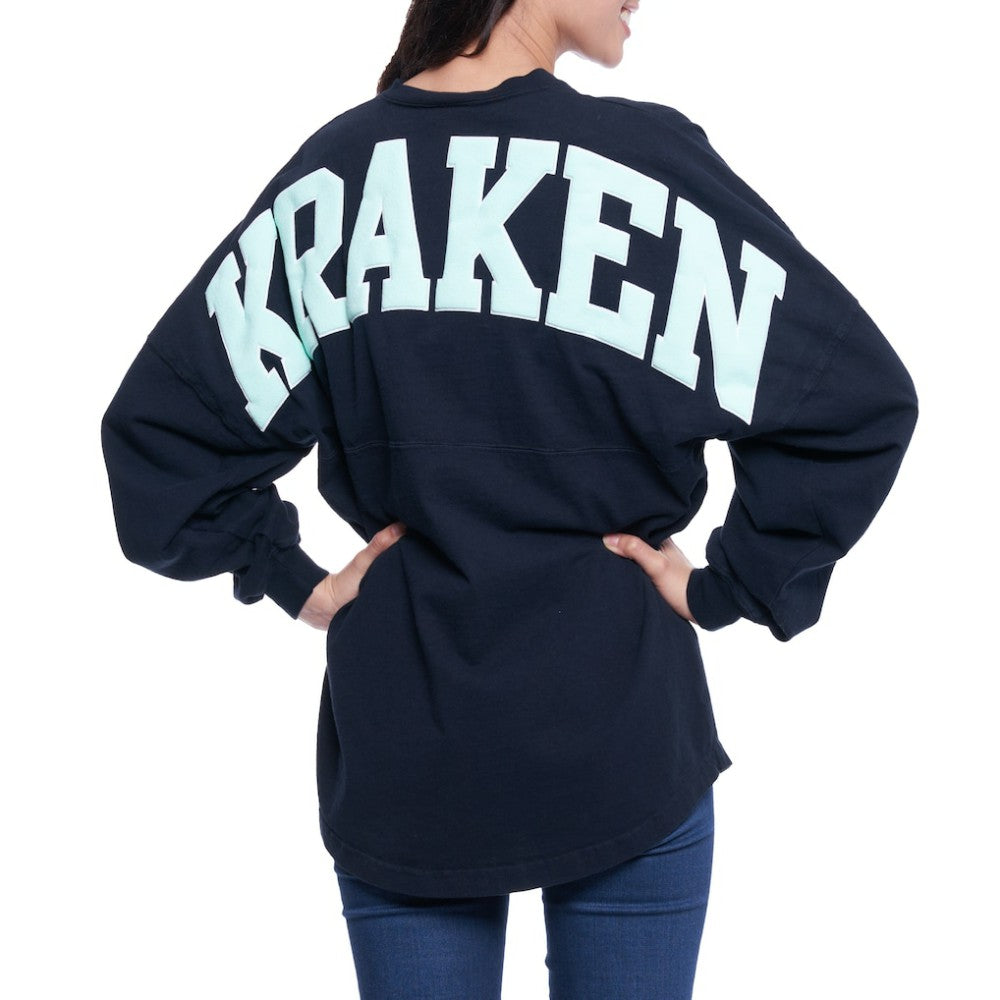 Seattle Kraken Fanatics Women's Lace Up Long Sleeve Spirit Top