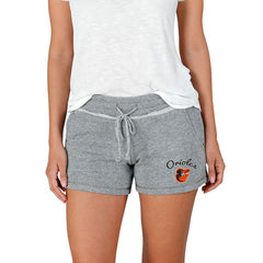 Baltimore Orioles Concepts Sport Women's Mainstream Terry Shorts - Gray