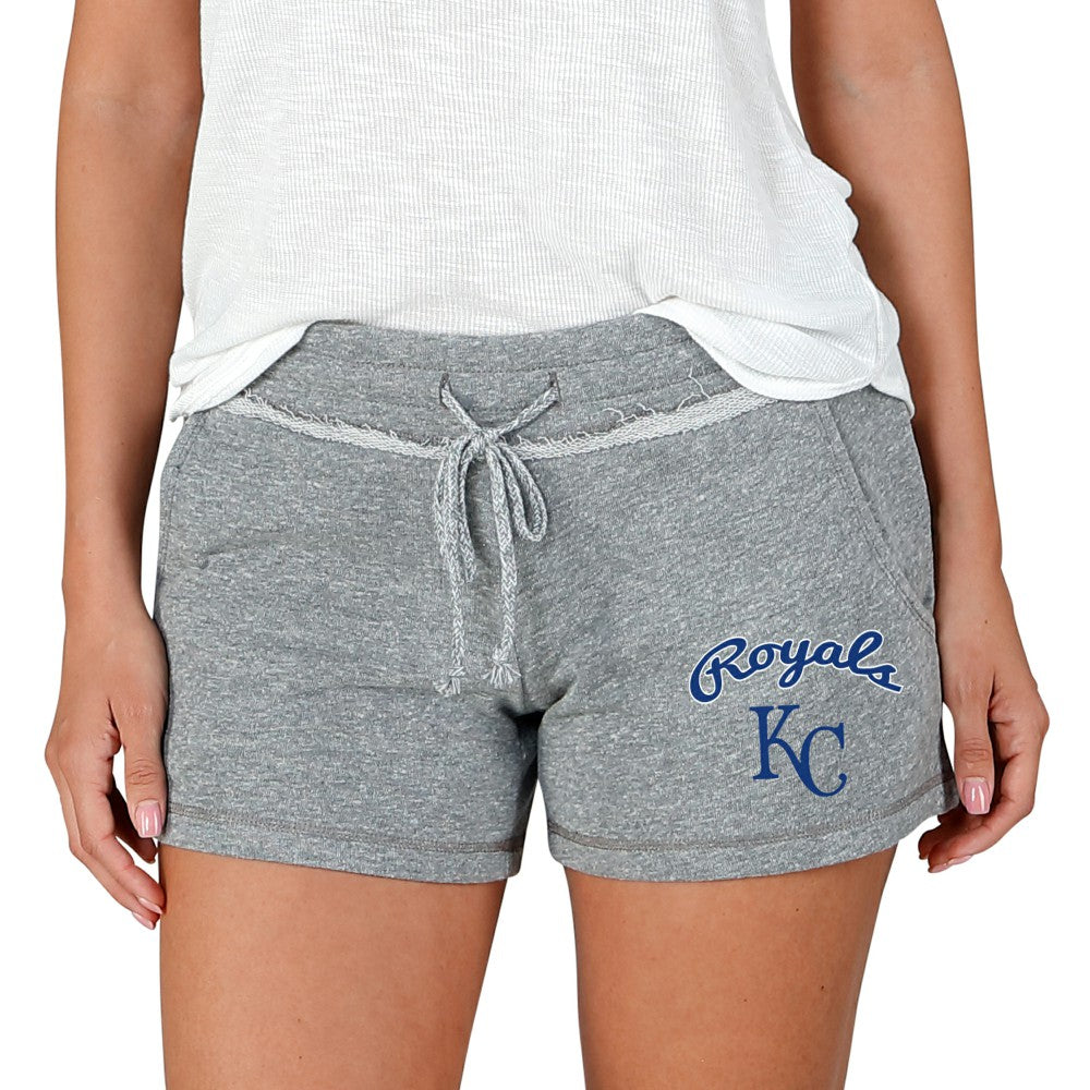 Kansas City Royals Concepts Sport Women's Mainstream Terry Shorts - Gray