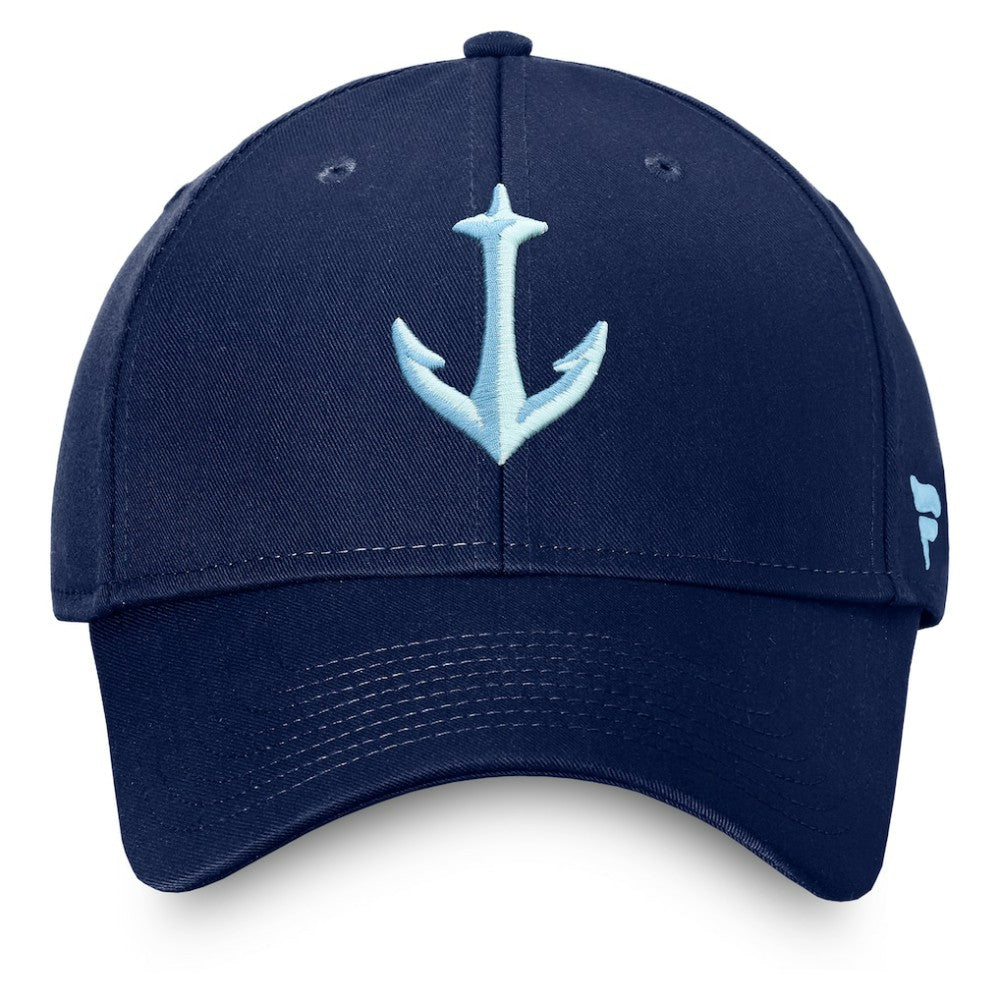Seattle Kraken Fanatics Core Secondary Logo Adjustable Hat