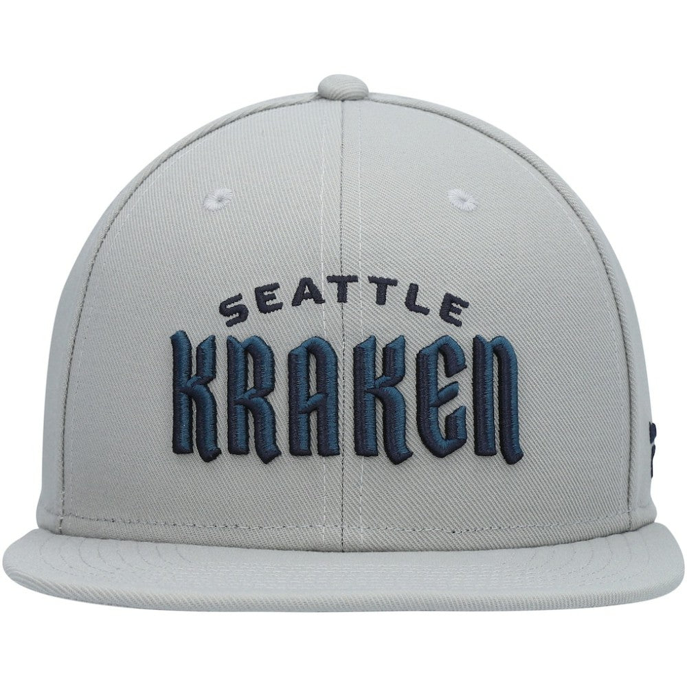 Seattle Kraken Fanatics Wordmark Logo Snapback Hat